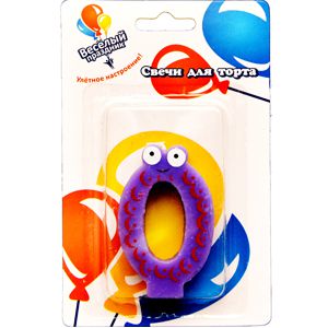 Свеча-цифра "0" Весёлые глазки