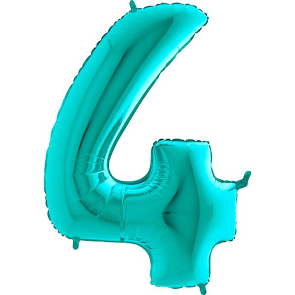 Цифра 4 "Тиффани" гелиевая