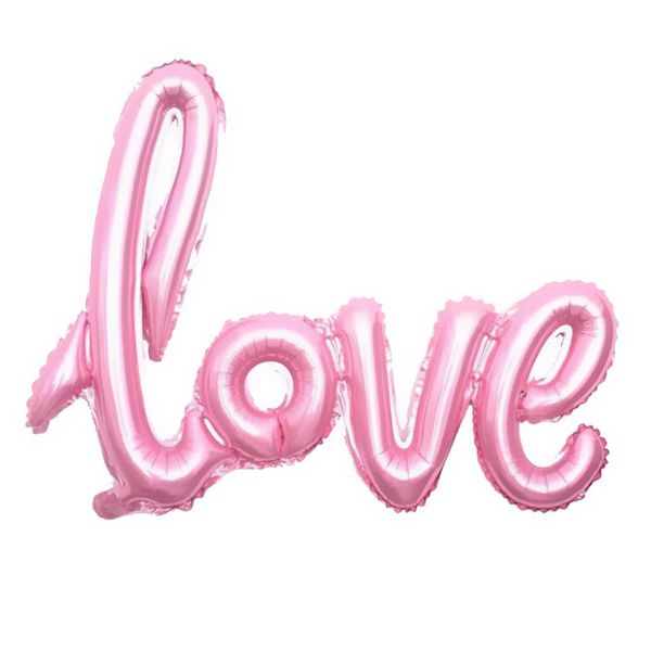 Напись LOVE розовая