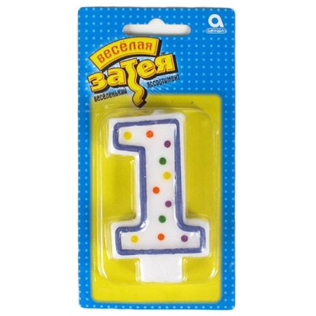Свеча-цифра "1" 7,6см