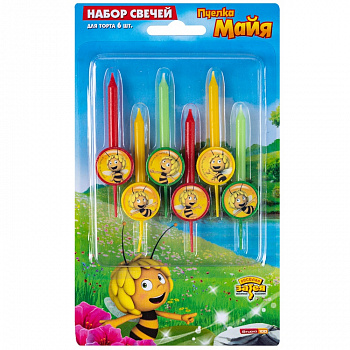 Свечи д/торта Пчелка Майя 6шт