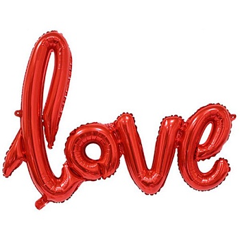 Напись LOVE красная