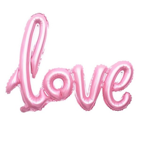 Напись LOVE розовая